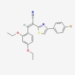 molecular formula C22H19BrN2O2S B3831032 2-[4-(4-bromophenyl)-1,3-thiazol-2-yl]-3-(2,4-diethoxyphenyl)acrylonitrile 