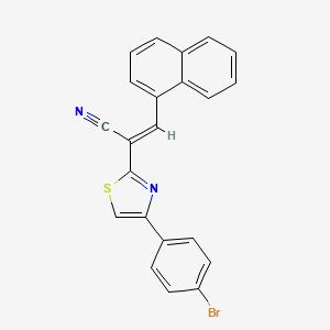 molecular formula C22H13BrN2S B3831058 2-[4-(4-bromophenyl)-1,3-thiazol-2-yl]-3-(1-naphthyl)acrylonitrile 