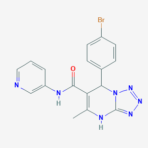 molecular formula C17H14BrN7O B383107 7-(4-溴苯基)-5-甲基-N-(吡啶-3-基)-4,7-二氢四唑并[1,5-a]嘧啶-6-甲酰胺 CAS No. 452089-06-4