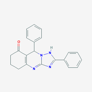 molecular formula C21H18N4O B383108 2,9-diphenyl-5,6,7,9-tetrahydro-1H-[1,2,4]triazolo[5,1-b]quinazolin-8-one 