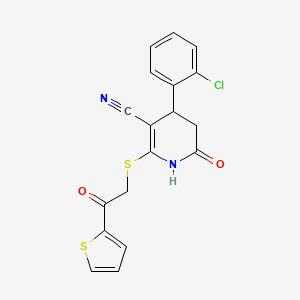 4-(2-chlorophenyl)-6-oxo-2-{[2-oxo-2-(2-thienyl)ethyl]thio}-1,4,5,6-tetrahydro-3-pyridinecarbonitrile