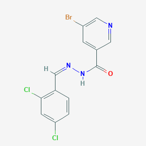molecular formula C13H8BrCl2N3O B3831123 5-bromo-N'-(2,4-dichlorobenzylidene)nicotinohydrazide 