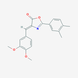 molecular formula C20H19NO4 B383113 4-(3,4-dimethoxybenzylidene)-2-(3,4-dimethylphenyl)-1,3-oxazol-5(4H)-one 