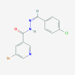 molecular formula C13H9BrClN3O B3831134 5-bromo-N'-(4-chlorobenzylidene)nicotinohydrazide 