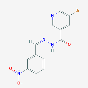 molecular formula C13H9BrN4O3 B3831144 5-bromo-N'-(3-nitrobenzylidene)nicotinohydrazide 