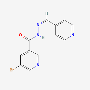 molecular formula C12H9BrN4O B3831156 5-bromo-N'-(4-pyridinylmethylene)nicotinohydrazide 