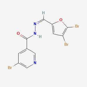 molecular formula C11H6Br3N3O2 B3831176 5-bromo-N'-[(4,5-dibromo-2-furyl)methylene]nicotinohydrazide 