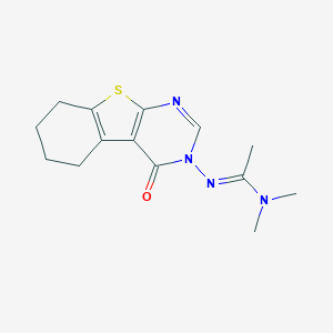 molecular formula C14H18N4OS B383120 N,N-dimethyl-N'-(4-oxo-5,6,7,8-tetrahydro[1]benzothieno[2,3-d]pyrimidin-3(4H)-yl)ethanimidamide 