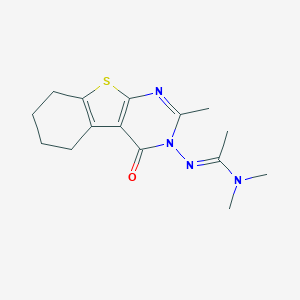 molecular formula C15H20N4OS B383122 N,N-dimethyl-N'-(2-methyl-4-oxo-5,6,7,8-tetrahydro[1]benzothieno[2,3-d]pyrimidin-3(4H)-yl)ethanimidamide 
