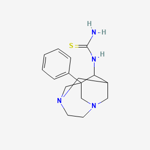 molecular formula C16H22N4S B3831223 N-(1-phenyl-3,6-diazatricyclo[4.3.1.1~3,8~]undec-9-yl)thiourea 