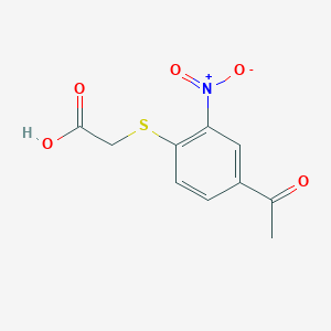 molecular formula C10H9NO5S B3831227 [(4-acetyl-2-nitrophenyl)thio]acetic acid 