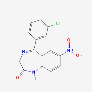 molecular formula C15H10ClN3O3 B3831237 5-(3-chlorophenyl)-7-nitro-1,3-dihydro-2H-1,4-benzodiazepin-2-one 