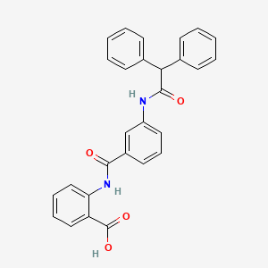 molecular formula C28H22N2O4 B3831258 2-({3-[(diphenylacetyl)amino]benzoyl}amino)benzoic acid CAS No. 294890-35-0