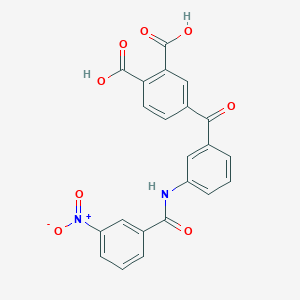 molecular formula C22H14N2O8 B3831267 4-{3-[(3-nitrobenzoyl)amino]benzoyl}phthalic acid 