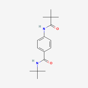 molecular formula C16H24N2O2 B3831280 N-(tert-butyl)-4-[(2,2-dimethylpropanoyl)amino]benzamide 