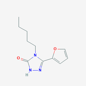 molecular formula C11H15N3O2 B3831286 5-(2-furyl)-4-pentyl-2,4-dihydro-3H-1,2,4-triazol-3-one 
