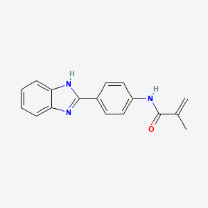 molecular formula C17H15N3O B3831293 N-[4-(1H-benzimidazol-2-yl)phenyl]-2-methylacrylamide 