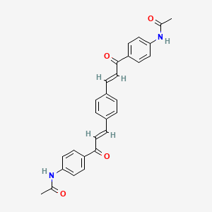 N-[4-[(E)-3-[4-[(E)-3-(4-acetamidophenyl)-3-oxoprop-1-enyl]phenyl]prop-2-enoyl]phenyl]acetamide