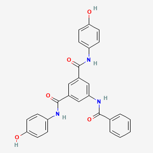 molecular formula C27H21N3O5 B3831297 5-(benzoylamino)-N,N'-bis(4-hydroxyphenyl)isophthalamide 
