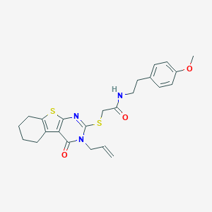 2-[(3-allyl-4-oxo-3,4,5,6,7,8-hexahydro[1]benzothieno[2,3-d]pyrimidin-2-yl)sulfanyl]-N-[2-(4-methoxyphenyl)ethyl]acetamide