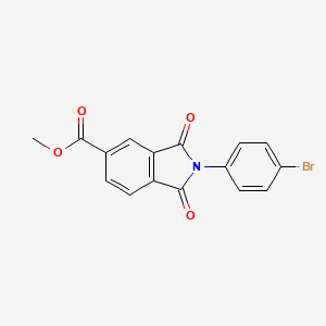 molecular formula C16H10BrNO4 B3831307 methyl 2-(4-bromophenyl)-1,3-dioxo-5-isoindolinecarboxylate 