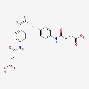 molecular formula C24H22N2O6 B3831318 4,4'-[1-buten-3-yne-1,4-diylbis(4,1-phenyleneimino)]bis(4-oxobutanoic acid) 
