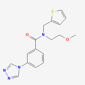 N-(2-methoxyethyl)-N-(2-thienylmethyl)-3-(4H-1,2,4-triazol-4-yl)benzamide