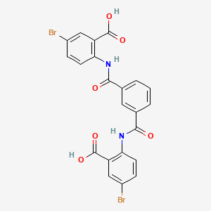 molecular formula C22H14Br2N2O6 B3831334 2,2'-[1,3-phenylenebis(carbonylimino)]bis(5-bromobenzoic acid) 