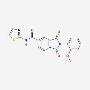 molecular formula C19H13N3O4S B3831346 2-(2-methoxyphenyl)-1,3-dioxo-N-1,3-thiazol-2-yl-5-isoindolinecarboxamide 