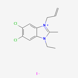 molecular formula C13H15Cl2IN2 B3831360 3-allyl-5,6-dichloro-1-ethyl-2-methyl-1H-benzimidazol-3-ium iodide 