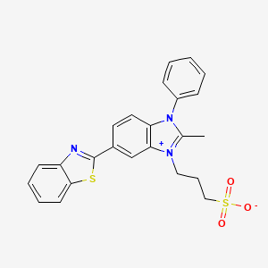 molecular formula C24H21N3O3S2 B3831385 3-[5-(1,3-benzothiazol-2-yl)-2-methyl-1-phenyl-1H-3,1-benzimidazol-3-ium-3-yl]-1-propanesulfonate 