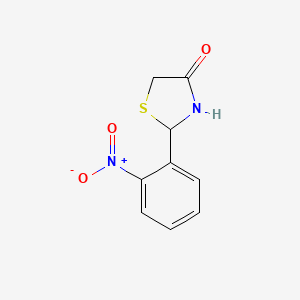 molecular formula C9H8N2O3S B3831429 2-(2-nitrophenyl)-1,3-thiazolidin-4-one 