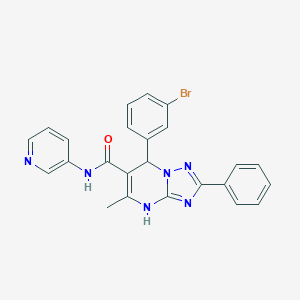 molecular formula C24H19BrN6O B383143 7-(3-bromophenyl)-5-methyl-2-phenyl-N-(3-pyridinyl)-4,7-dihydro[1,2,4]triazolo[1,5-a]pyrimidine-6-carboxamide 