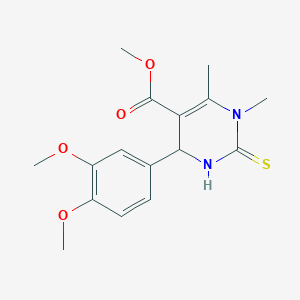 molecular formula C16H20N2O4S B383145 Methyl 4-(3,4-dimethoxyphenyl)-1,6-dimethyl-2-thioxo-1,2,3,4-tetrahydropyrimidine-5-carboxylate 
