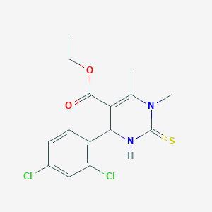 Ethyl 4-(2,4-dichlorophenyl)-1,6-dimethyl-2-thioxo-1,2,3,4-tetrahydro-5-pyrimidinecarboxylate