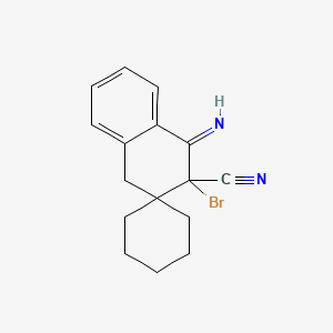molecular formula C16H17BrN2 B3831485 3'-bromo-4'-imino-3',4'-dihydro-1'H-spiro[cyclohexane-1,2'-naphthalene]-3'-carbonitrile CAS No. 135586-96-8