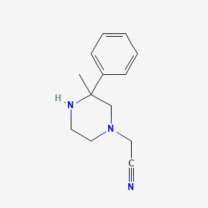 molecular formula C13H17N3 B3831492 (3-methyl-3-phenyl-1-piperazinyl)acetonitrile 