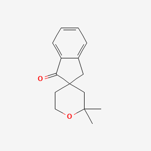 molecular formula C15H18O2 B3831499 2',2'-dimethyl-2',3',5',6'-tetrahydrospiro[indene-2,4'-pyran]-1(3H)-one 