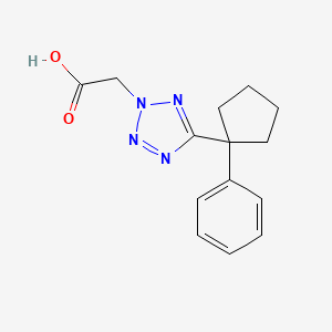 molecular formula C14H16N4O2 B3831500 [5-(1-phenylcyclopentyl)-2H-tetrazol-2-yl]acetic acid 
