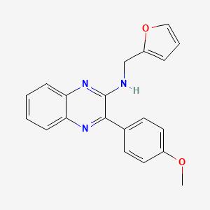 molecular formula C20H17N3O2 B3831501 N-(2-furylmethyl)-3-(4-methoxyphenyl)-2-quinoxalinamine 