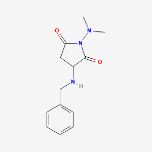 molecular formula C13H17N3O2 B3831509 3-(benzylamino)-1-(dimethylamino)-2,5-pyrrolidinedione 