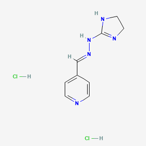 molecular formula C9H13Cl2N5 B3831523 isonicotinaldehyde 4,5-dihydro-1H-imidazol-2-ylhydrazone dihydrochloride 