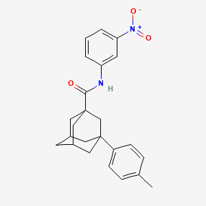 molecular formula C24H26N2O3 B3831569 3-(4-methylphenyl)-N-(3-nitrophenyl)-1-adamantanecarboxamide 