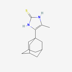 molecular formula C14H20N2S B3831583 4-(1-adamantyl)-5-methyl-1,3-dihydro-2H-imidazole-2-thione 