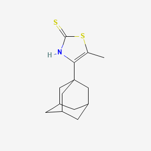 molecular formula C14H19NS2 B3831590 4-(1-adamantyl)-5-methyl-1,3-thiazole-2-thiol 