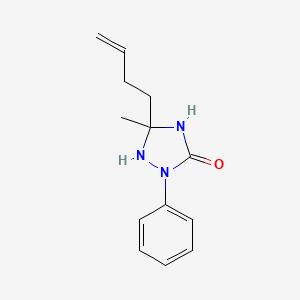 molecular formula C13H17N3O B3831600 5-(3-buten-1-yl)-5-methyl-2-phenyl-1,2,4-triazolidin-3-one 