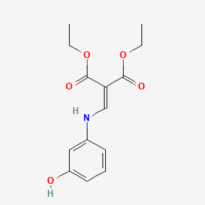 molecular formula C14H17NO5 B3831612 diethyl {[(3-hydroxyphenyl)amino]methylene}malonate 