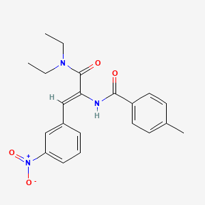 molecular formula C21H23N3O4 B3831647 N-[1-[(diethylamino)carbonyl]-2-(3-nitrophenyl)vinyl]-4-methylbenzamide CAS No. 300567-63-9