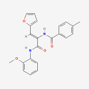 molecular formula C22H20N2O4 B3831660 N-(2-(2-furyl)-1-{[(2-methoxyphenyl)amino]carbonyl}vinyl)-4-methylbenzamide 