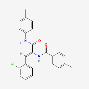 molecular formula C24H21ClN2O2 B3831673 N-(2-(2-chlorophenyl)-1-{[(4-methylphenyl)amino]carbonyl}vinyl)-4-methylbenzamide 